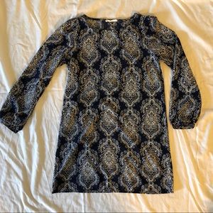 Blue long sleeve dress